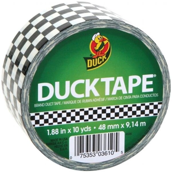 Shurtech Brands Shurtech 492143 Patterned Duck Tape 1.88 in. Wide 10 Yard Roll-Checkerboard PDT-80410 - main